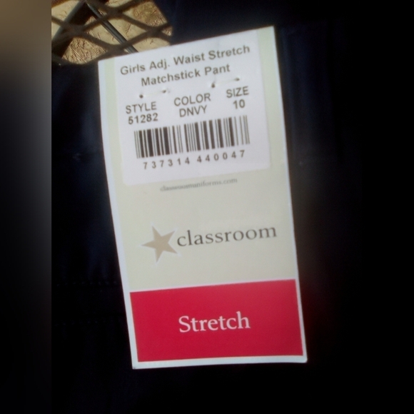 Brand New Girl's Classroom Matchstick Navy Pants Plus Extra Pair Size 10 Uniform - Picture 3 of 5